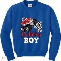 ItS My 4th Birthday Monster Truck Party 4 Year Old Gift Kids Sweatshirt thumb 0