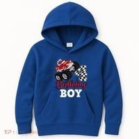 ItS My 4th Birthday Monster Truck Party 4 Year Old Gift Kids Hoodie thumb 0
