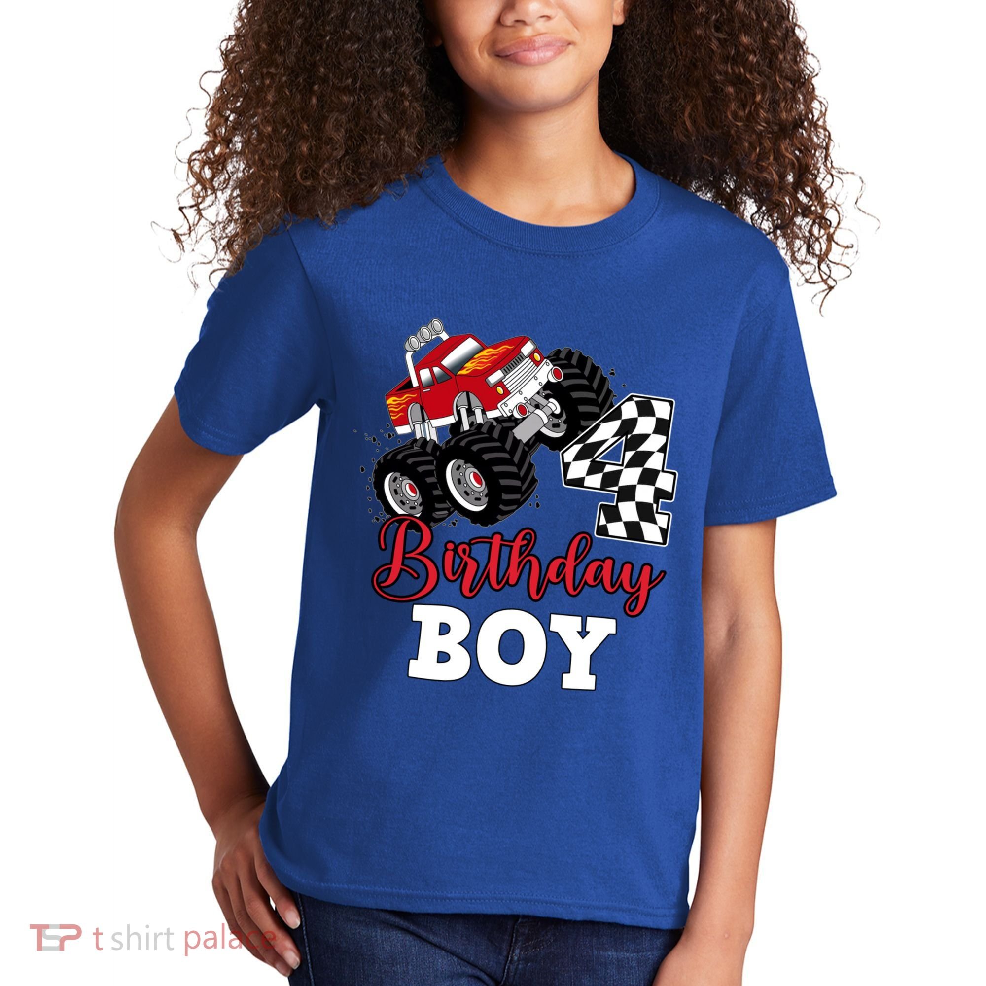 ItS My 4th Birthday Monster Truck Party 4 Year Old Gift Kids T-Shirt