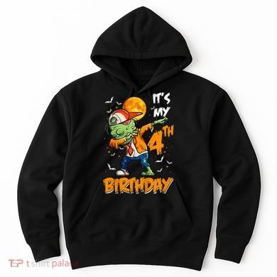 Its My 4th Birthday Dabbing Zombie Halloween Costume Hoodie