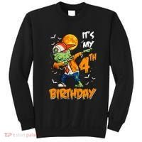 Its My 4th Birthday Dabbing Zombie Halloween Costume Sweatshirt thumb 0