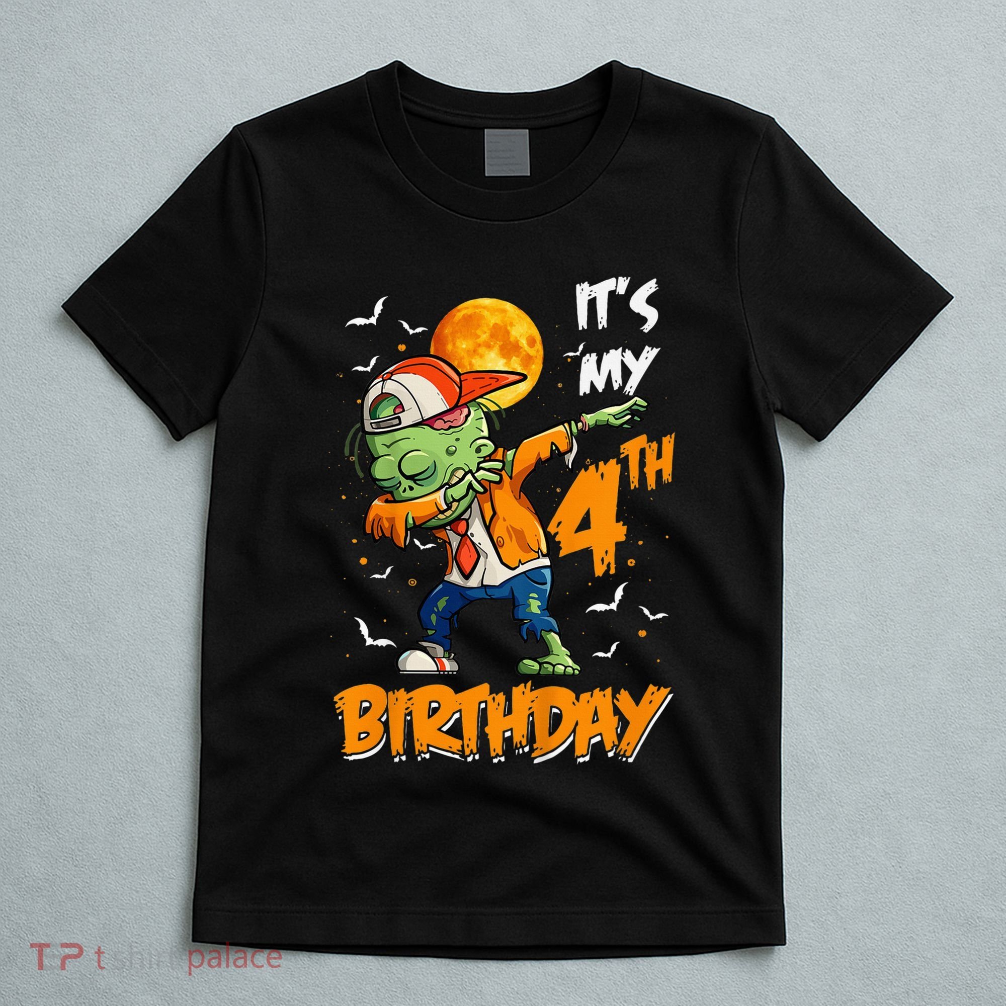 Its My 4th Birthday Dabbing Zombie Halloween Costume T-Shirt
