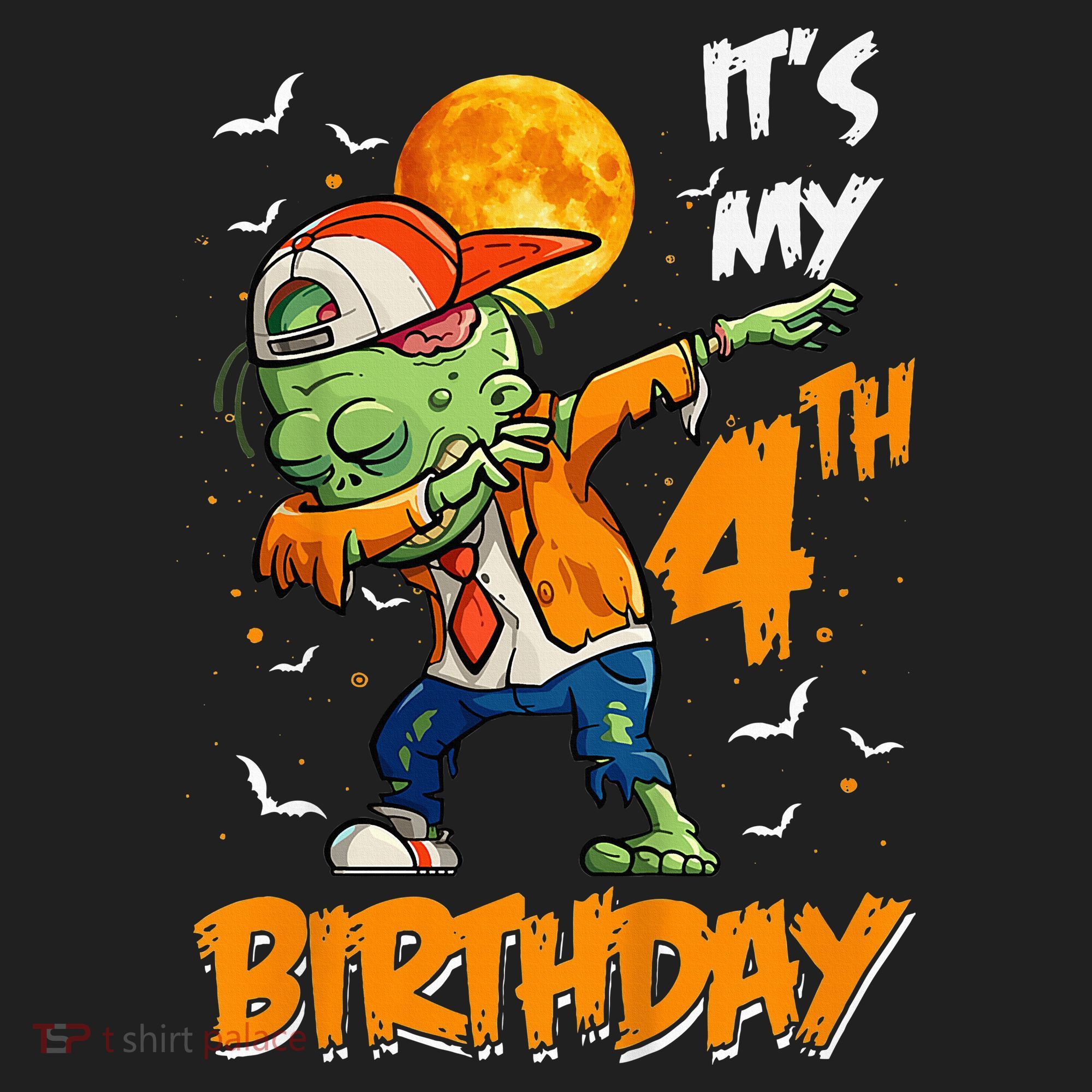 Its My 4th Birthday Dabbing Zombie Halloween Costume Beanie