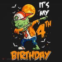 Its My 4th Birthday Dabbing Zombie Halloween Costume Mousepad thumb 1