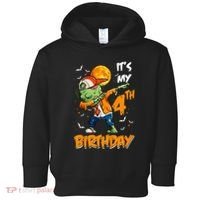 Its My 4th Birthday Dabbing Zombie Halloween Costume Toddler Hoodie thumb 0