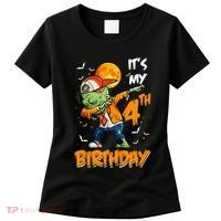 Its My 4th Birthday Dabbing Zombie Halloween Costume Women's T-Shirt thumb 0