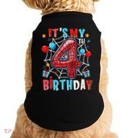 It's My 4th Birthday Spider Web Theme Party 4 Years Old Doggie Tank thumb 0