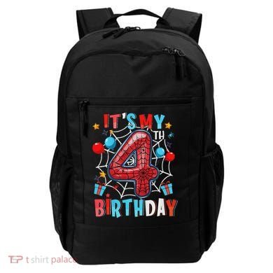 It's My 4th Birthday Spider Web Theme Party 4 Years Old Backpack