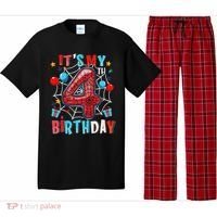 It's My 4th Birthday Spider Web Theme Party 4 Years Old Pajama Set thumb 0