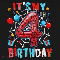 It's My 4th Birthday Spider Web Theme Party 4 Years Old Ornament thumb 1