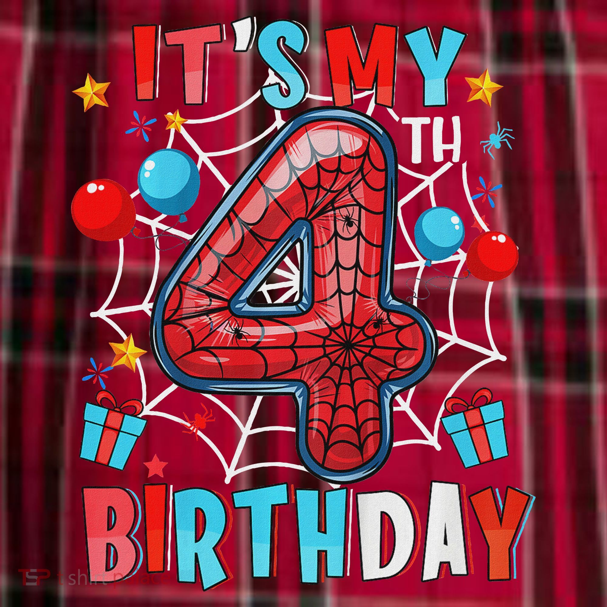 It's My 4th Birthday Spider Web Theme Party 4 Years Old Men's Flannel Plaid Pajama Pants