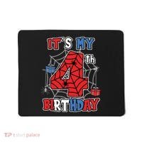 Its My 4th Birthday Spider Theme Party 4 Year Old Boy 3020 Mousepad thumb 0