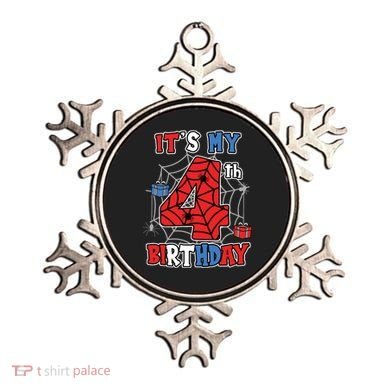 Its My 4th Birthday Spider Theme Party 4 Year Old Boy 3020 Ornament