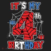Its My 4th Birthday Spider Theme Party 4 Year Old Boy 3020 Golf Towel thumb 3