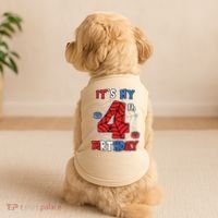 Its My 4th Birthday Spider Theme Party 4 Year Old Boy 3020 Doggie Tank thumb 2