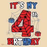 Its My 4th Birthday Spider Theme Party 4 Year Old Boy 3020 Tote Bag thumb 4