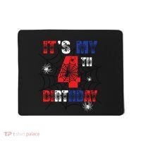 Its My 4th Birthday Spider Theme Party 4 Year Old Boy Mousepad thumb 0