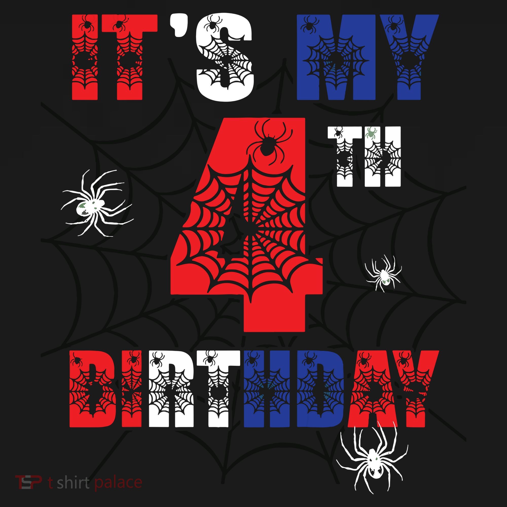 Its My 4th Birthday Spider Theme Party 4 Year Old Boy Mousepad