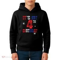 Its My 4th Birthday Spider Theme Party 4 Year Old Boy Kids Hoodie thumb 4