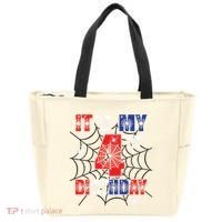 Its My 4th Birthday Spider Theme Party 4 Year Old Boy Tote Bag thumb 0