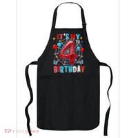 It'S My 4th Birthday Spider Theme Party Boy Birthday Present Apron thumb 0