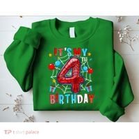 It'S My 4th Birthday Spider Theme Party Boy Birthday Present Sweatshirt thumb 2