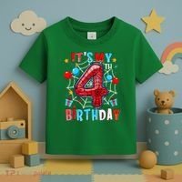 It'S My 4th Birthday Spider Theme Party Boy Birthday Present Toddler T-Shirt thumb 3