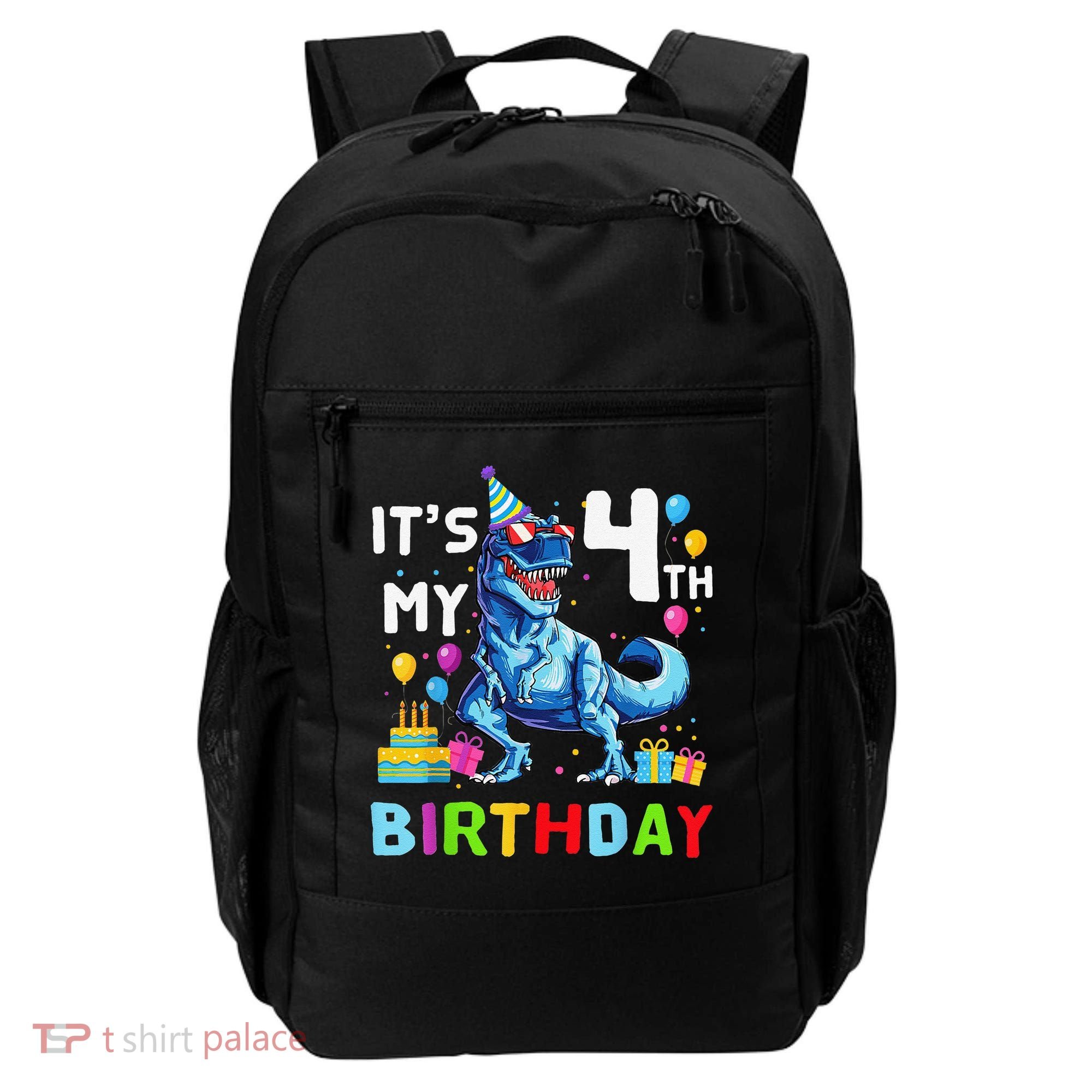 Its My 4th Birthday Happy 4 Year TRex Backpack