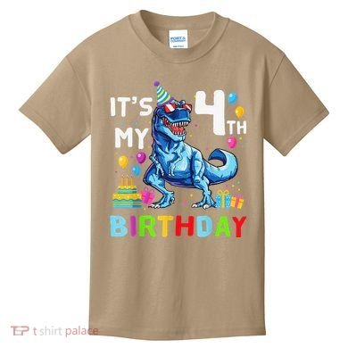 Its My 4th Birthday Happy 4 Year TRex Kids T-Shirt