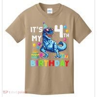 Its My 4th Birthday Happy 4 Year TRex Kids T-Shirt thumb 0