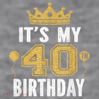 It's My 40th Birthday Gift For 40 Years Old Man And Woman Women's Racerback Cropped Tank thumb 2