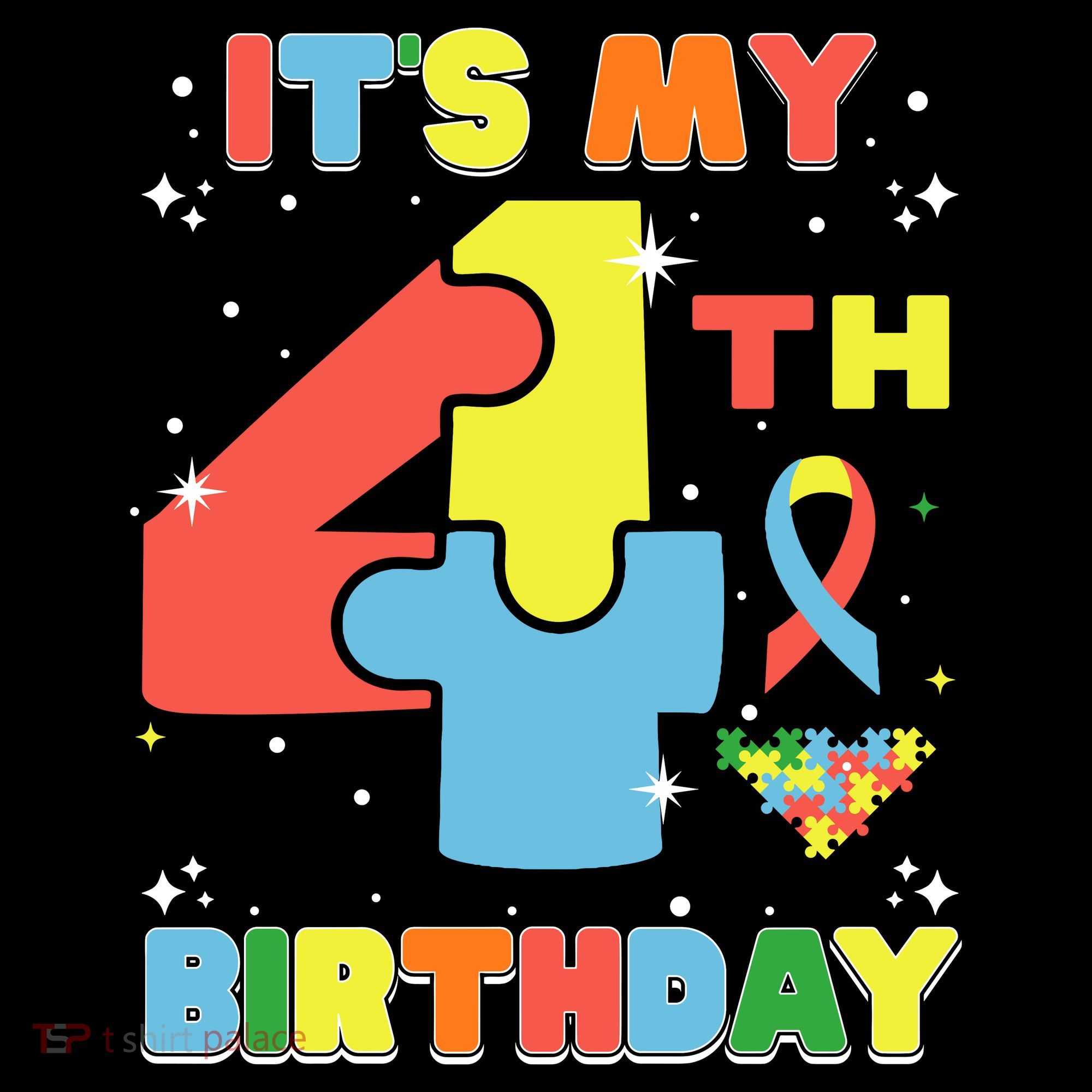 Its My 4th Birthday Kids Autism 4 Years Old Coffee Mug