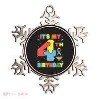 Its My 4th Birthday Kids Autism 4 Years Old Ornament thumb 0