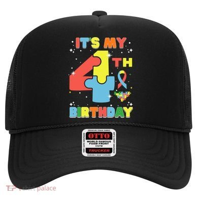 Its My 4th Birthday Kids Autism 4 Years Old Hat