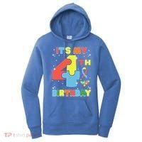 Its My 4th Birthday Kids Autism 4 Years Old Women's Hoodie thumb 0