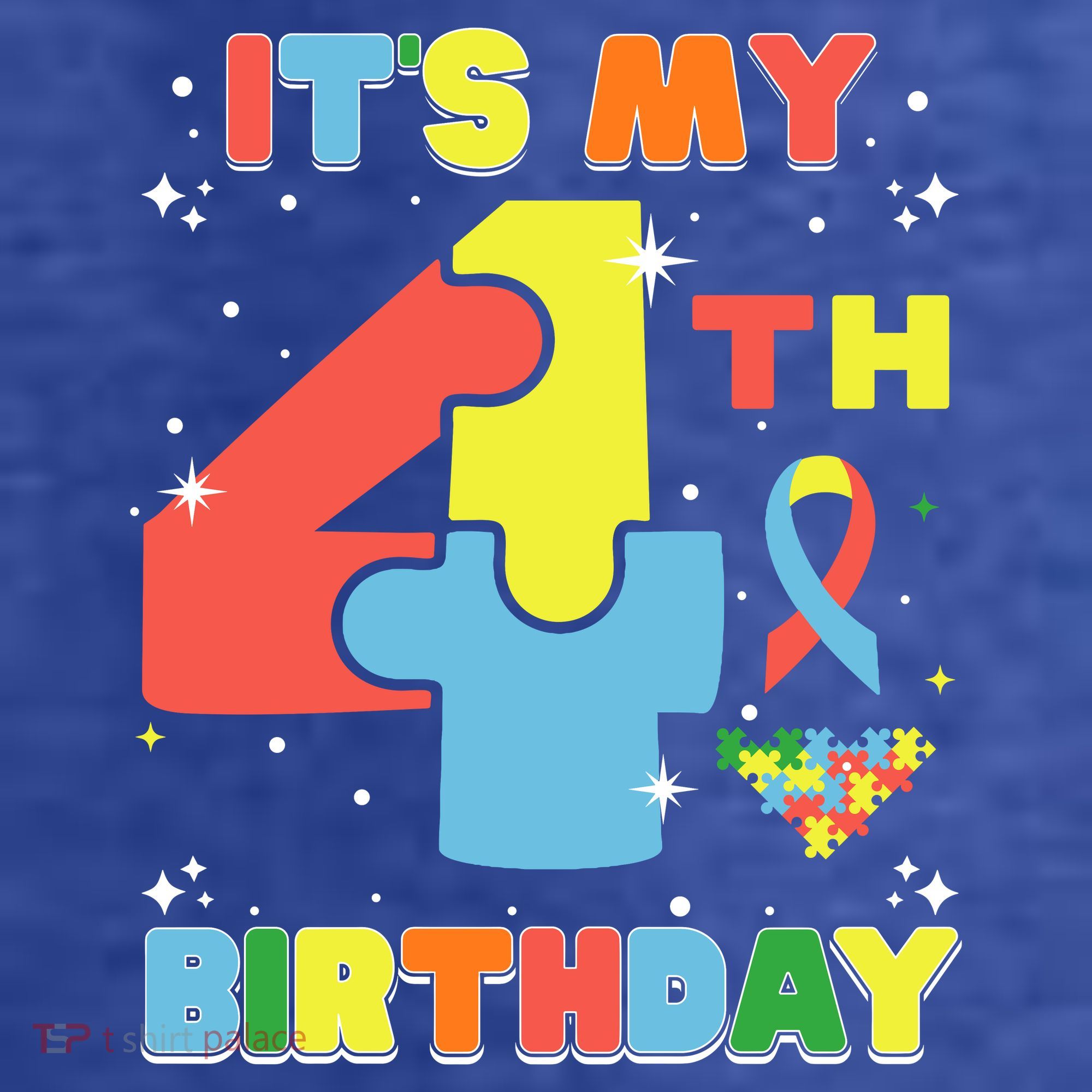 Its My 4th Birthday Kids Autism 4 Years Old Women's Hoodie
