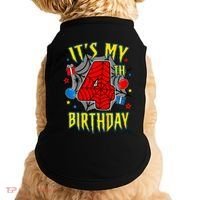 Its My 4th Birthday Spider Theme Party Turning 4yr Doggie Tank thumb 0