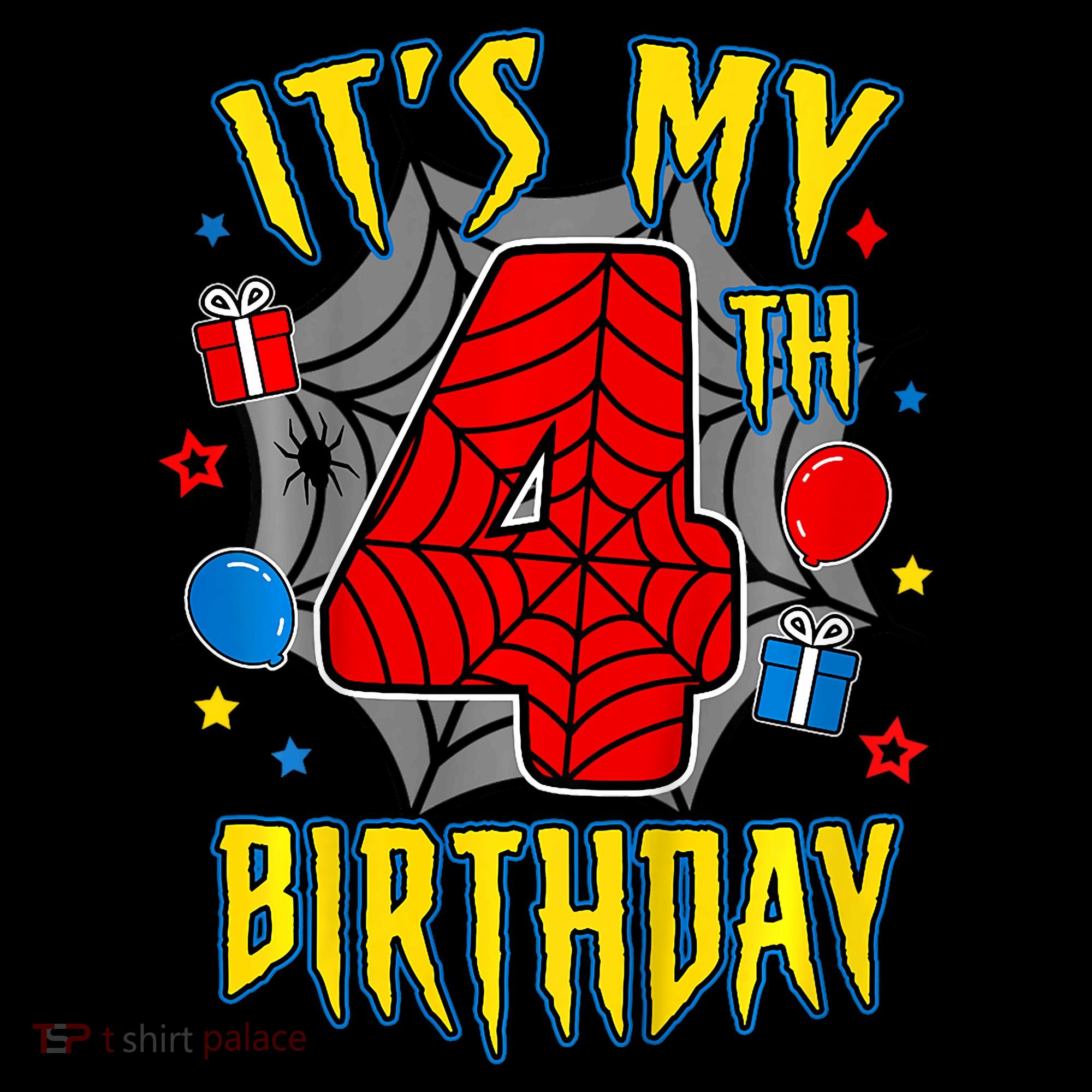 Its My 4th Birthday Spider Theme Party Turning 4yr Coffee Mug