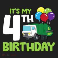 ItS My 4th Birthday Garbage Truck 4th Birthday Tumbler thumb 3