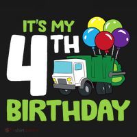 ItS My 4th Birthday Garbage Truck 4th Birthday Ornament thumb 1