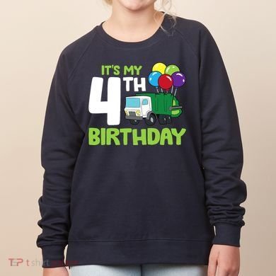 ItS My 4th Birthday Garbage Truck 4th Birthday Women's Sweatshirt