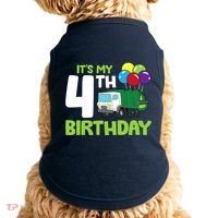ItS My 4th Birthday Garbage Truck 4th Birthday Doggie Tank thumb 0