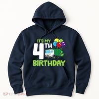 ItS My 4th Birthday Garbage Truck 4th Birthday Hoodie thumb 0