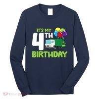 ItS My 4th Birthday Garbage Truck 4th Birthday Long Sleeve Shirt thumb 0