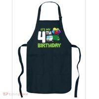 ItS My 4th Birthday Garbage Truck 4th Birthday Apron thumb 0