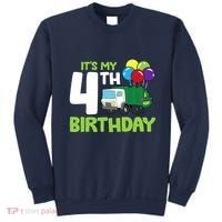 ItS My 4th Birthday Garbage Truck 4th Birthday Sweatshirt thumb 0