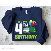 ItS My 4th Birthday Garbage Truck 4th Birthday Sweatshirt thumb 2