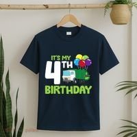 ItS My 4th Birthday Garbage Truck 4th Birthday T-Shirt thumb 2