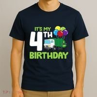 ItS My 4th Birthday Garbage Truck 4th Birthday T-Shirt thumb 3