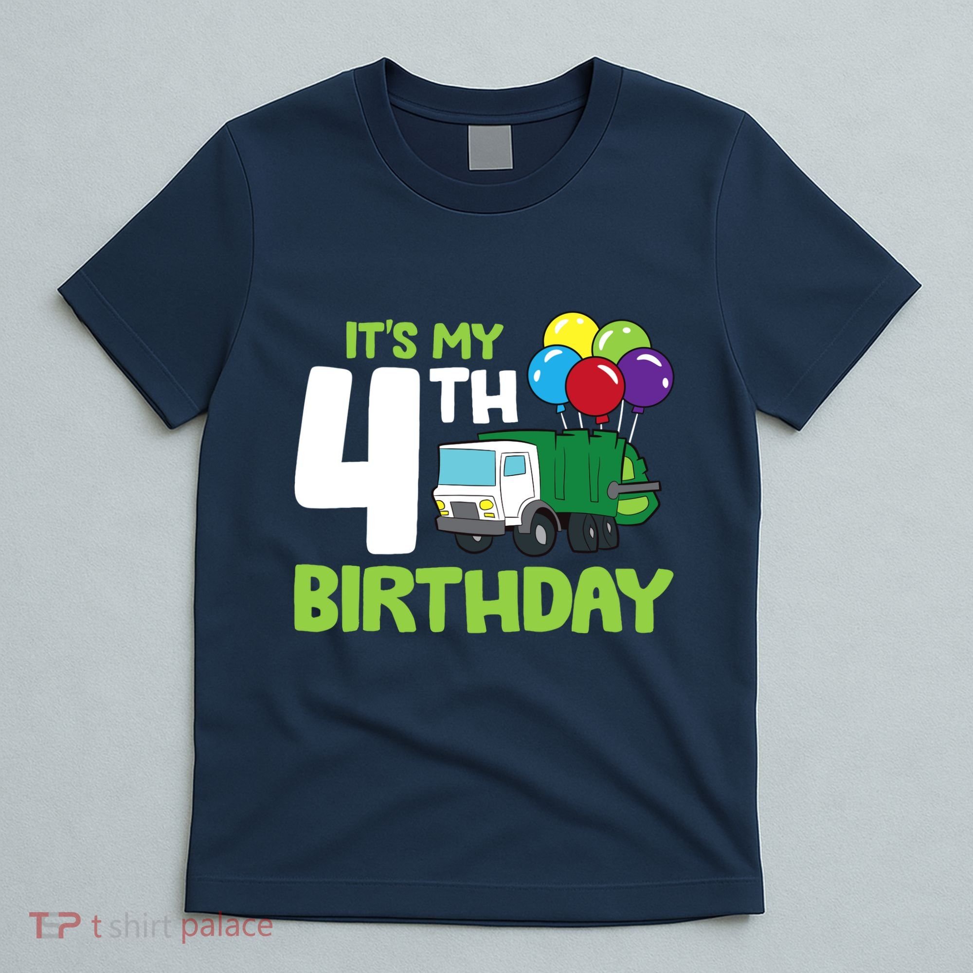 ItS My 4th Birthday Garbage Truck 4th Birthday T-Shirt